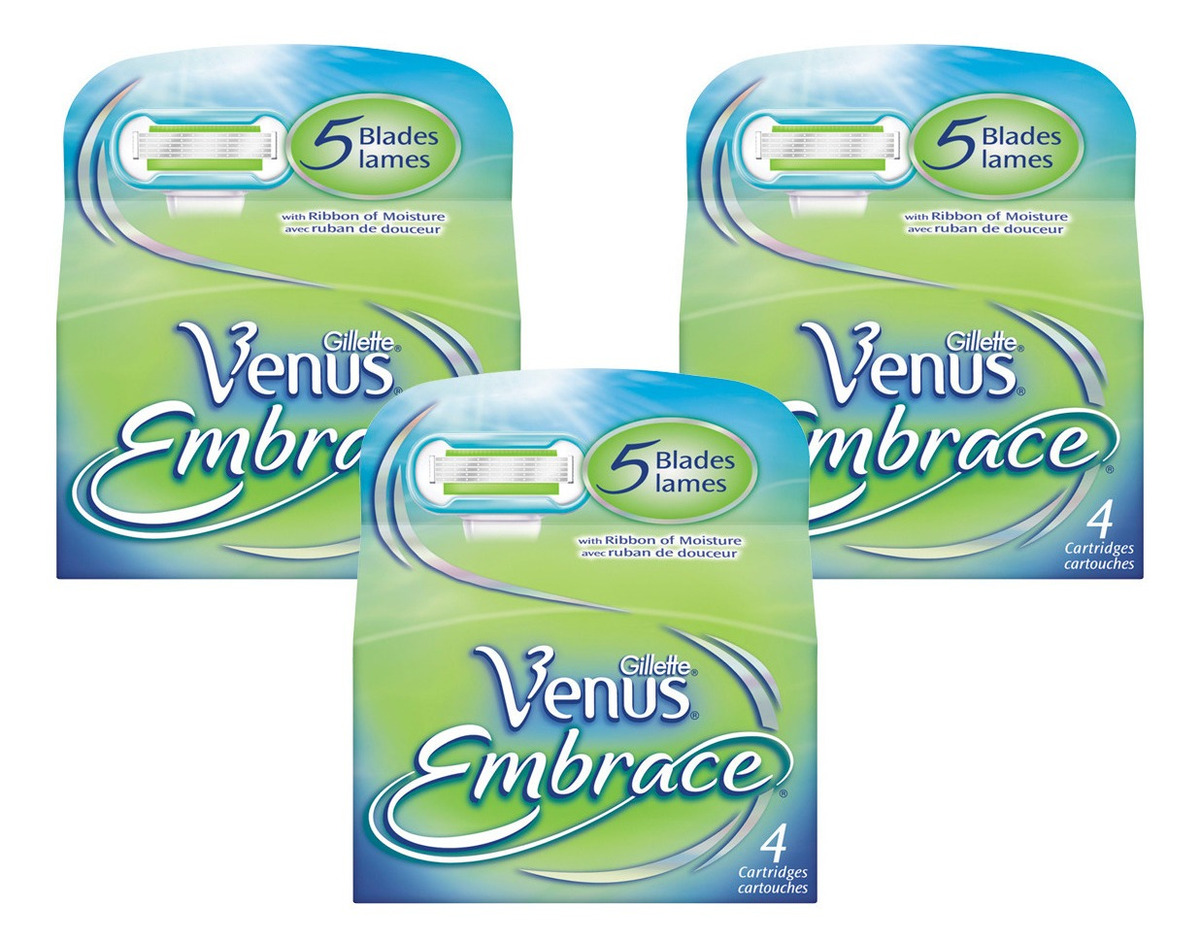 Venus Embrace Depilação Feminina - Carga 4 Cartuchos - Cx 3