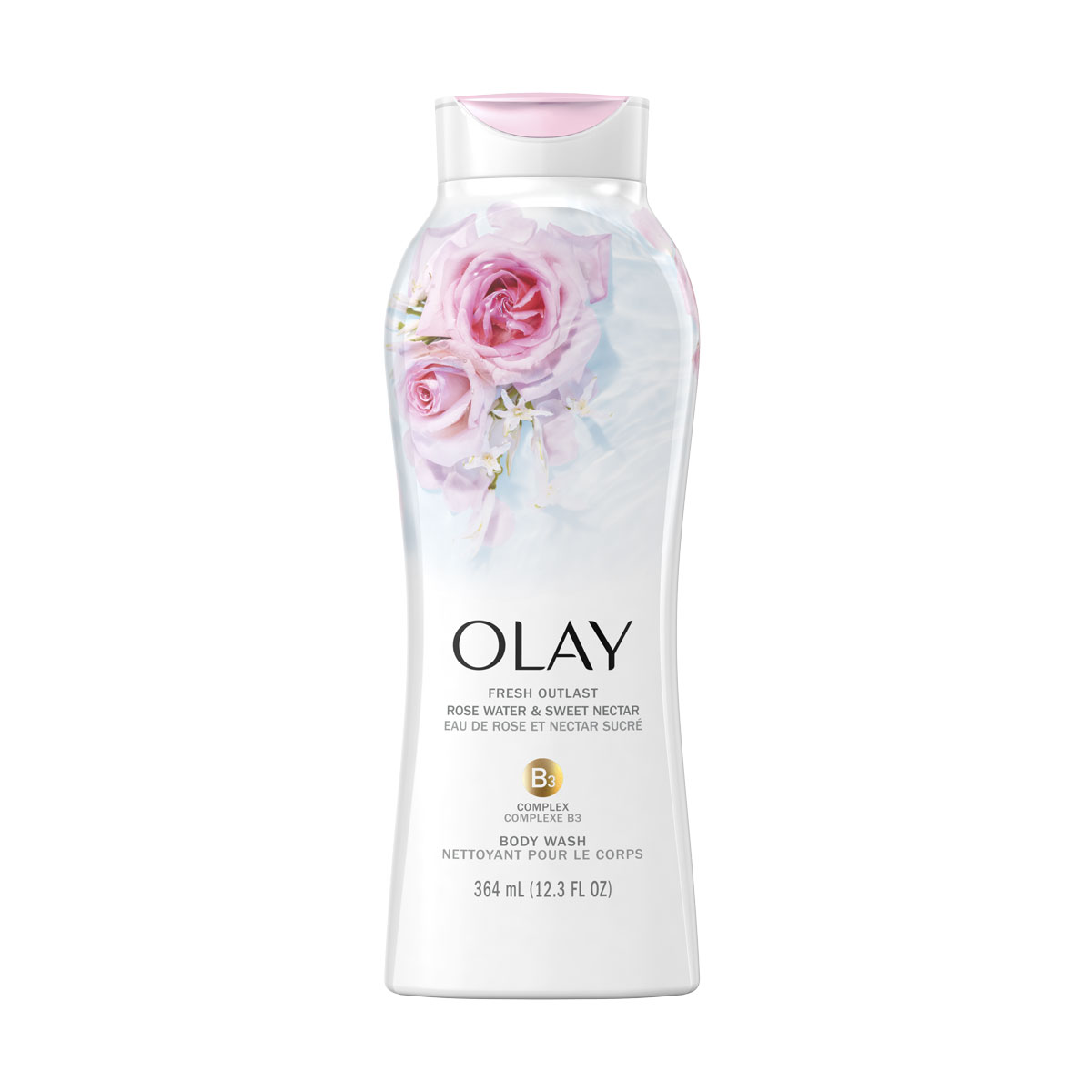 Sabonete Líquido Olay Out. Rose Water & Sw. Nectar 364 ml