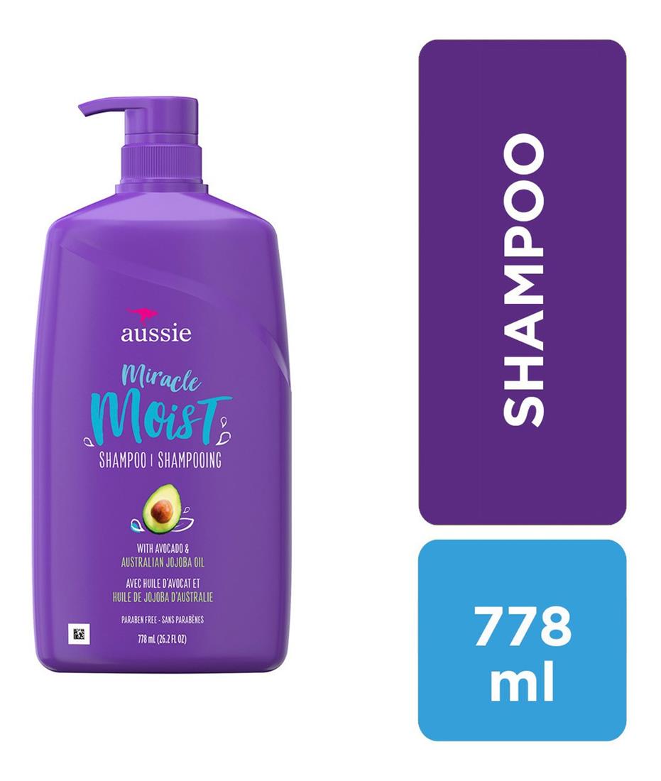 Shampoo Aussie Mega Moist 778ml - Hidratação Profunda e Cabelos Macios