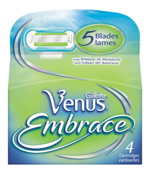 Gillette Venus Embrace: Carga com 4 Cartuchos de 5 Lâminas