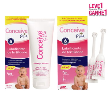 Compre Gel 75ml e ganhe Conceive Plus 8 aplicadores