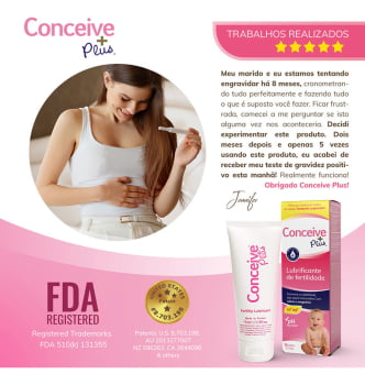 Compre Gel 75ml e ganhe Conceive Plus 8 aplicadores