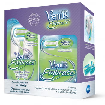 Venus Embrance Aparelho + 6 Cartuchos + ShowerPod - Pack