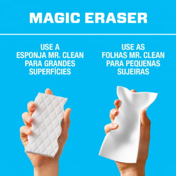 Folhas p/ Limpeza Mr Clean Magic Eraser Sheets 8 Folhas