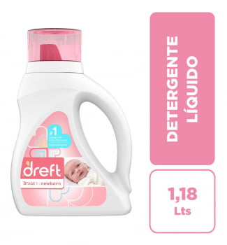 Detergente Líquido Lava Roupa Infantil Dreft New Born 1,18 L