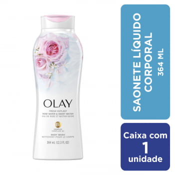 Sabonete Líquido Olay Out. Rose Water & Sw. Nectar 364 ml