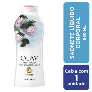 Sabonete Líquido Olay Out. White Strawberry & Mint 650ml
