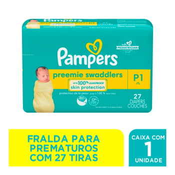 Fralda Pampers Premiee Swadlers Prematuro Tam P