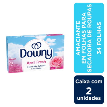 Amaciante Em Folhas Para Secadoras Downy Sheets 34 Fls - 2un