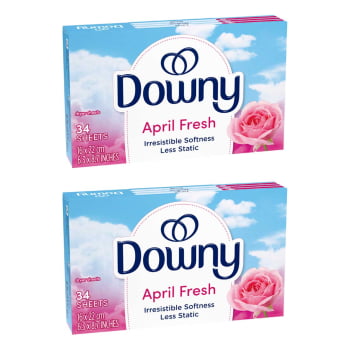 Amaciante em Folhas para Secadoras DOWNY SHEETS - 34 FLS (2 Unidades)